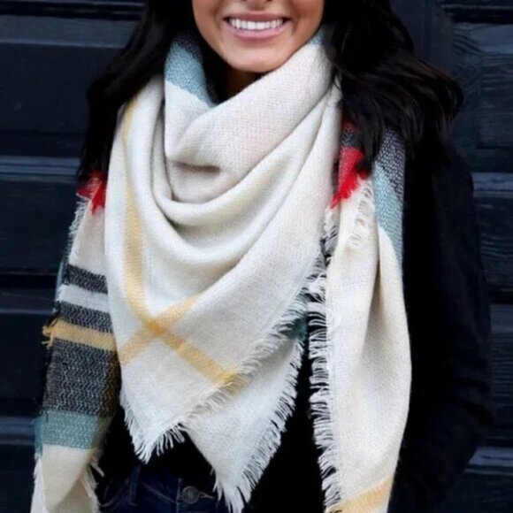 Chic Oversized Blanket Scarf Fall Winter Blanket Scarf - Picture 2 of 4